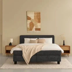 Bed Bilbao Donkergrijs - 160x200 cm