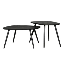 Bijzettafel Comporta Zwart - set 2 stuks