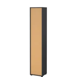 Boekenkast Bram Donkergrijs / Eiken - 41x205x35 cm
