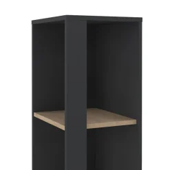 Boekenkast Bram Donkergrijs / Eiken - 41x205x35 cm