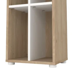 Boekenkast Bram Eiken / Wit - 41x205x35 cm