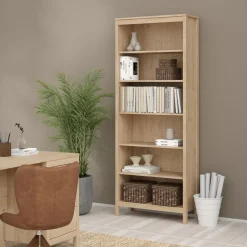 Boekenkast Dallas Eiken - 78x199x33 cm