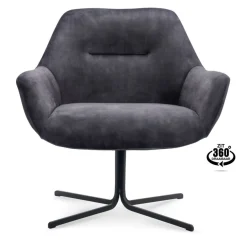 Draaifauteuil Vaals Donkergrijs
