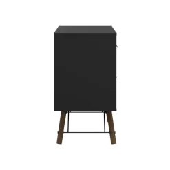 Dressoir Denver Zwart / Walnoot - 150x72x40 cm