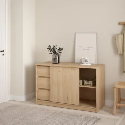 Dressoir Luna Eiken - 119x76x50 cm