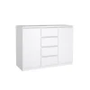 Dressoir Luna Hoogglans Wit - 121x91x50 cm