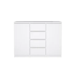 Dressoir Luna Hoogglans Wit - 121x91x50 cm