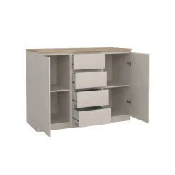 Dressoir Luna Taupe / Eiken - 121x91x50 cm