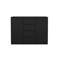 Dressoir Luna Zwart - 121x91x50 cm
