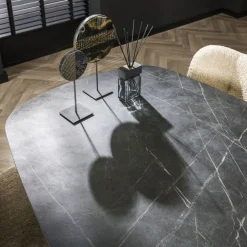 Eettafel Elval Donkergrijs - 215x105 cm