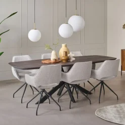 Eettafel Viborg Donkerbruin - 220x100 cm