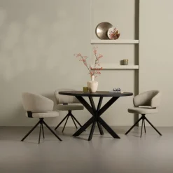 Eettafel Viborg Zwart - Ø 130 cm