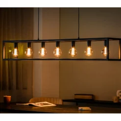 Hanglamp Eric Zwart - 7 x E27 - 168 cm breed