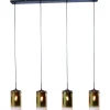 Hanglamp Yvet Goud - 4 x E27 - 120 cm breed