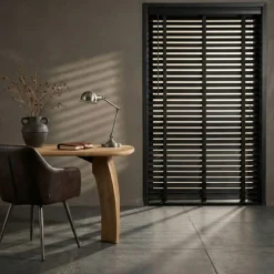 Houten Jaloezie Zwart - 120x210 cm