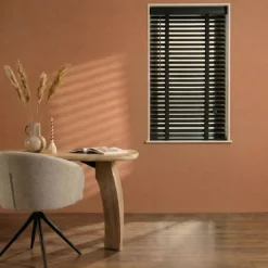 Houten Jaloezie Zwart - 60x130 cm