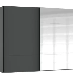 Kledingkast Aalst Donkergrijs Spiegel - 225x210x65 cm