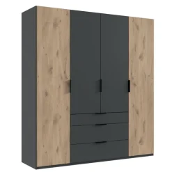 Kledingkast Almera Grafiet - 200x216x58 cm