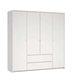 Kledingkast Atlanta Wit - 197x202x58 cm