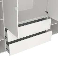 Kledingkast Atlanta Wit - 197x202x58 cm