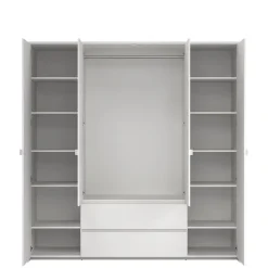 Kledingkast Atlanta Wit - 197x202x58 cm