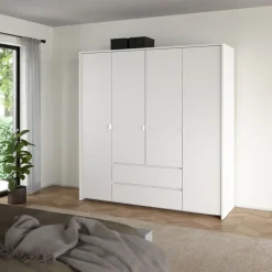 Kledingkast Atlanta Wit - 197x202x58 cm