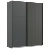 Kledingkast Bakel Donkergrijs - 200x216x65 cm