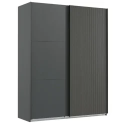 Kledingkast Bakel Donkergrijs - 200x216x65 cm