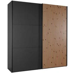 Kledingkast Bakel Donkergrijs - 200x216x65 cm