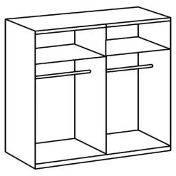 Kledingkast Bakel Donkergrijs - 200x216x65 cm