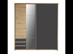 Kledingkast Dongen Grijs - 179x198x64 cm
