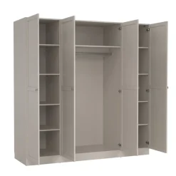 Kledingkast Indy Taupe - 196x200x62 cm