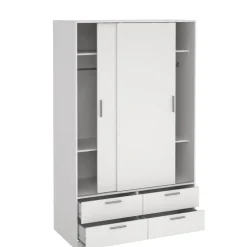 Kledingkast Jasper Wit - 121x200x60 cm
