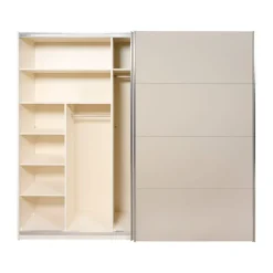 Kledingkast Legado Beige / Wit - 253x236x65 cm