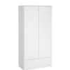 Kledingkast Luna Hoogglans Wit - 99x201x50 cm