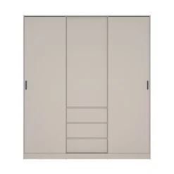 Kledingkast Luna Taupe - 177x201x60 cm