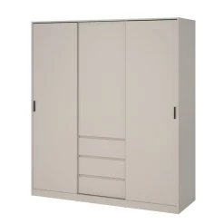 Kledingkast Luna Taupe - 177x201x60 cm