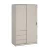 Kledingkast Luna Taupe - 119x201x60 cm