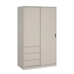 Kledingkast Luna Taupe - 119x201x60 cm