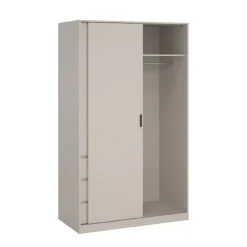 Kledingkast Luna Taupe - 119x201x60 cm