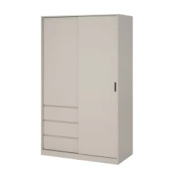 Kledingkast Luna Taupe - 119x201x60 cm