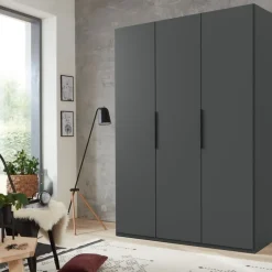 Kledingkast Oss Donkergrijs - 150x216x58 cm