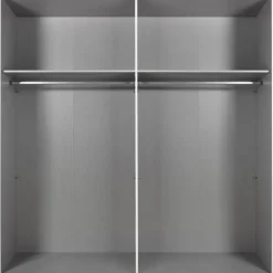 Kledingkast Oss Donkergrijs - 200x236x58 cm