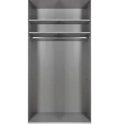 Kledingkast Oss Donkergrijs - 100x236x58 cm