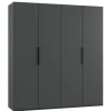 Kledingkast Oss Donkergrijs - 200x216x58 cm