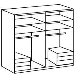 Kledingkast Oss Naturel - 200x236x58 cm