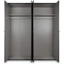 Kledingkast Tudela Donkergrijs - 180x210x58 cm