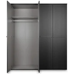 Kledingkast Tudela Donkergrijs - 180x210x58 cm