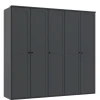 Kledingkast Tudela Donkergrijs - 225x210x58 cm