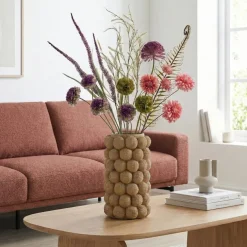 Kunsttak Grass Flower Paars - 115 cm